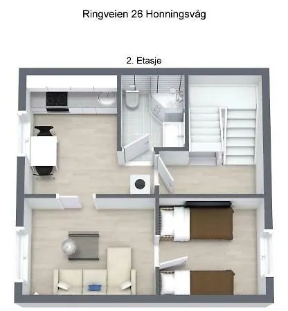 Апартаменты New Renovated Cozy In Honningsvag, North Cape *