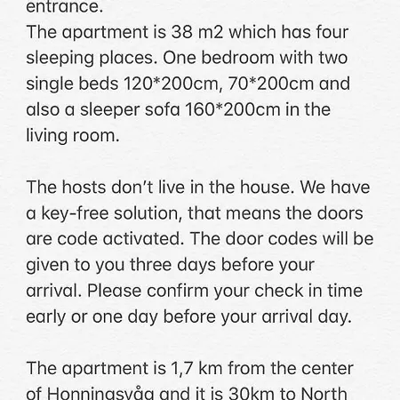 Апартаменты New Renovated Cozy In Honningsvag, North Cape